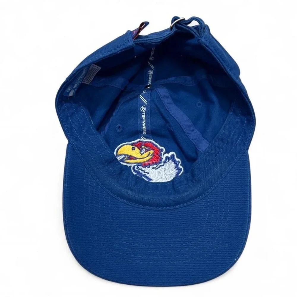 University Of Kansas‎ KU Jayhawks Women's Hat Blue Embroidered Logo Adult Cap